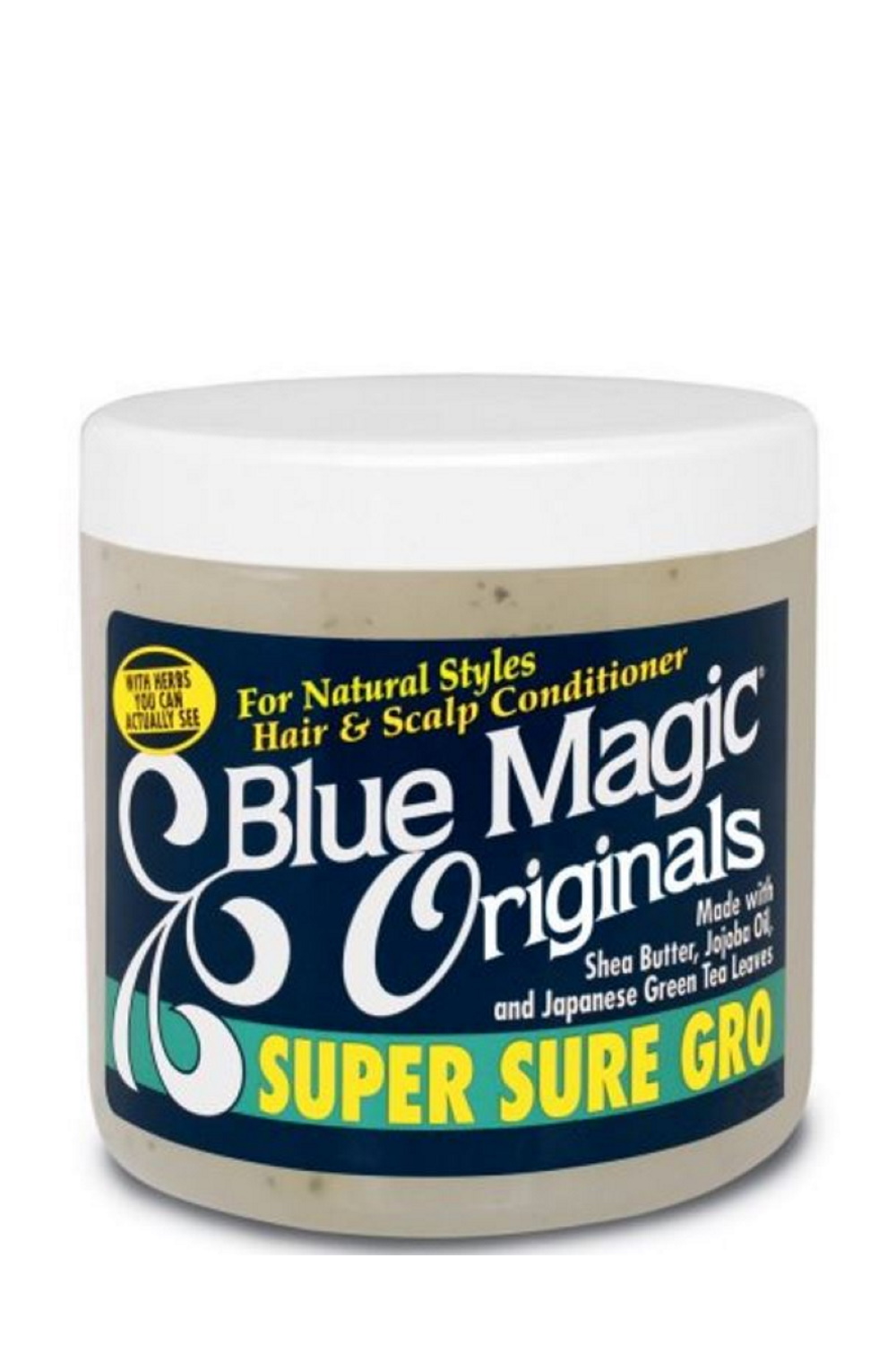 Blue Magic Super Sure Gro Shea Butter Jojoba Oil $ Japanese Green tea leaves 340g