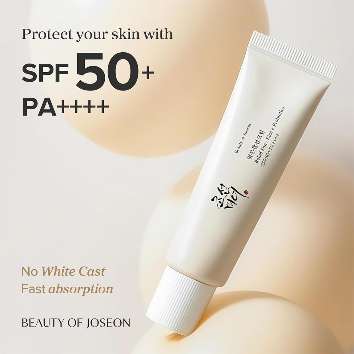 beauty-of-joseon-relief-sun-rice-probiotics-spf50-50ml-2 Beauty of Joseon Relief Sun: Rice + Probiotics SPF50+ PA++++ — 50ml - Image 1