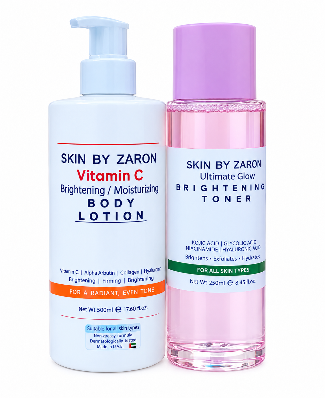 24701e50-6b5b-4c7f-aec7-4c5e90bb91a2 Ultimate Glow Brightening Duo – Vitamin C Body Lotion (500ml) & Brightening Facial Toner (250ml) Combo - Image 1
